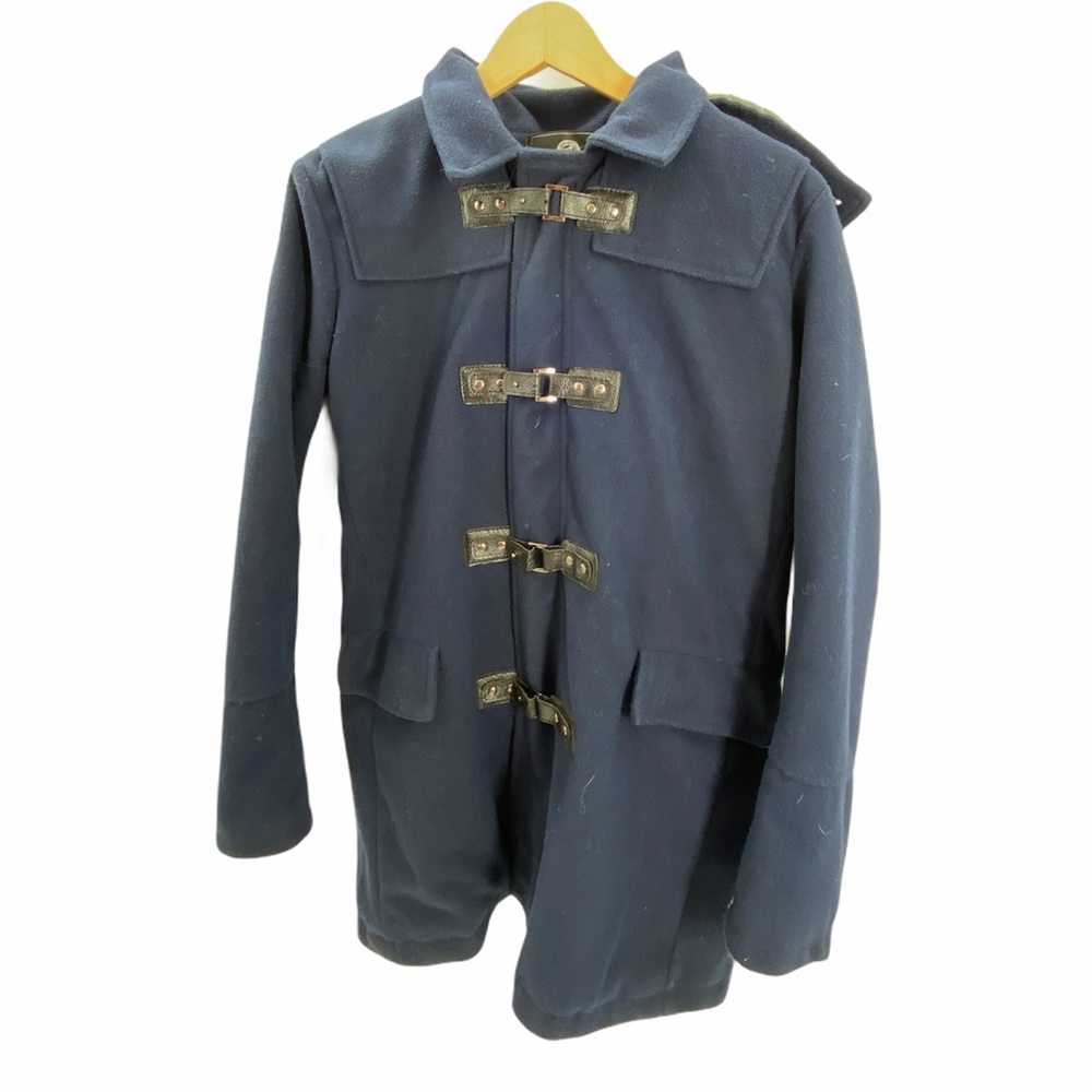 Reverie Uomo Blue Men's Coat-Hooded Large
